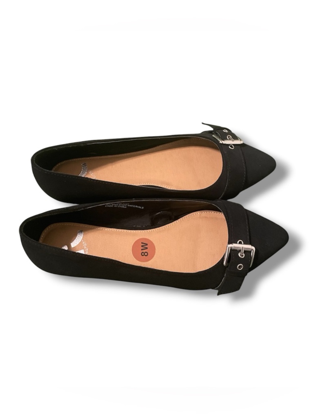 Black Pointed Buckle Flats Collection - Picture 4 of 5